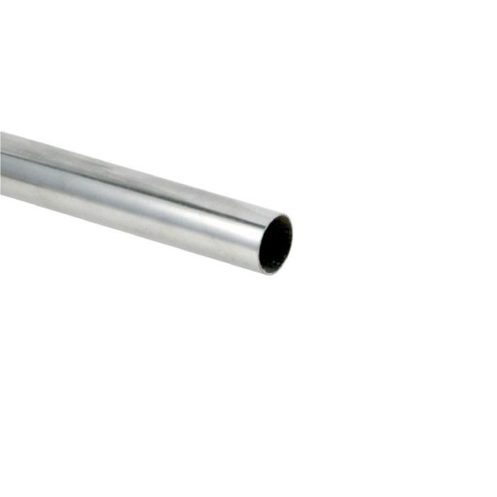ALK System Tubo Redondo para Armario Ø12 mm de Acero Cromado Brillante, 3 Metros para Colgar Perchas (3 Unidades)