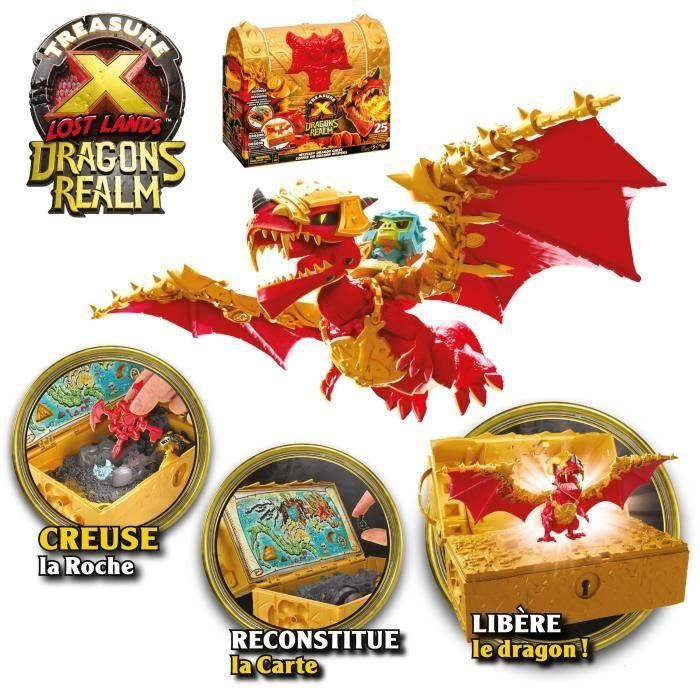 Cofre del Tesoro del Reino de los Dragones - MOOSE TOYS - TREASURE X - Cofre interactivo con figuras y tesoros 1