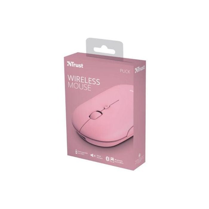 Trust Ratón Inalámbrico Ultrafino Puck 800-1200-1600 DPI Ambidiestro Recargable Rosa 4 Trust Ratón Inalámbrico Ultrafino Puck 800-1200-1600 DPI Ambidiestro Recargable Rosa 4