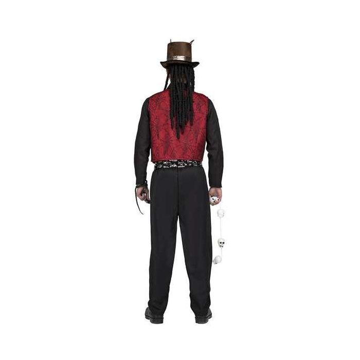 My Other Me Disfraz Voodoo Master Adulto Talla M-L. Incluye Camisa, Chaleco, Cinturón, Collar, Pulsera, Serpiente, Colgante. 100% Poliéster. 1