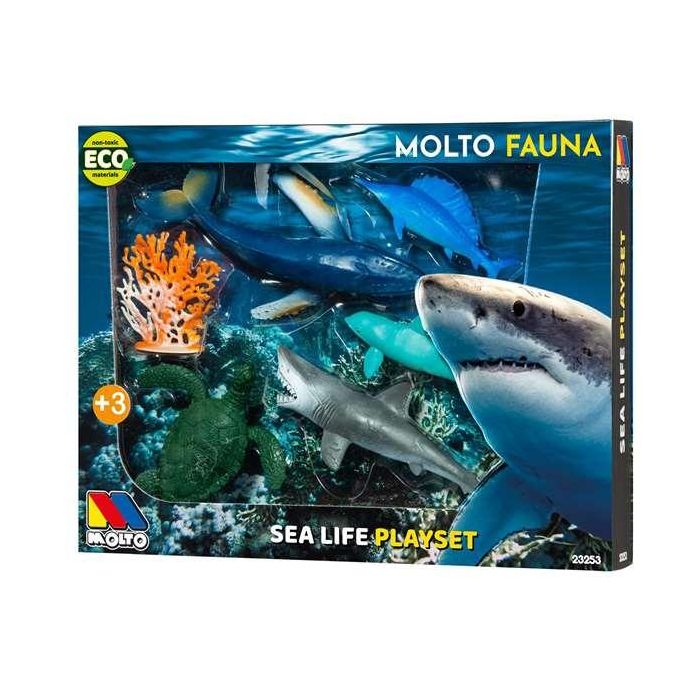 Figuras mundo marino en caja. 6 piezas. Figuras mundo marino en caja. 6 piezas.