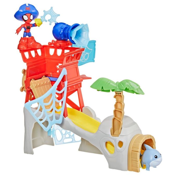 HASBRO Spidey Waterwebs Isla Spidey Set de Juego con 2 Figuras y 6 Accesorios Edad 3+ años 1