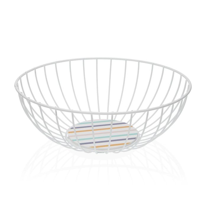 Cesta Metálica Blanca Jasper Versa 28x10 cm - Madera MDF y Metal (2 Unidades) Cesta Metálica Blanca Jasper Versa 28x10 cm - Madera MDF y Metal (2 Unidades)