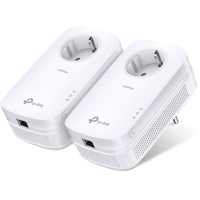 TP-Link TL-PA8010P KIT Powerline AV2 1300 Mbps Gigabit Ethernet con Enchufe Integrado, Kit de Inicio