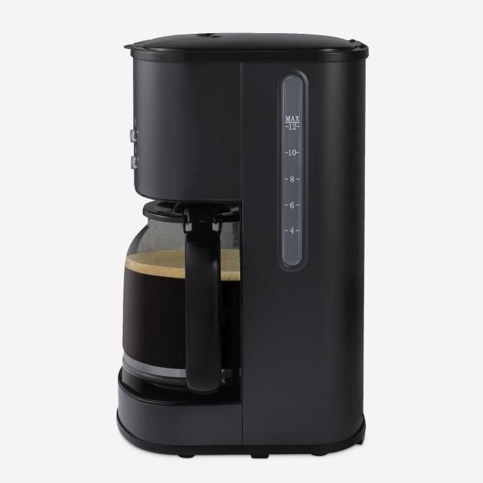 Cafetera programable - HKoeNIG - MG32 - 1,5 L (12 tazas) - 1000 W - Pantalla LCD - Mantener caliente - Negra y acero inoxidable 2