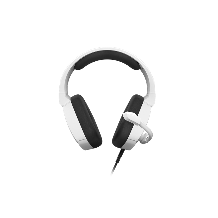 KROM Auriculares Gaming Alámbrico Diadema Kopa PRO Blanco Micrófono Omnidireccional Sonido Estéreo 50mm Compatibilidad Multiplataforma
