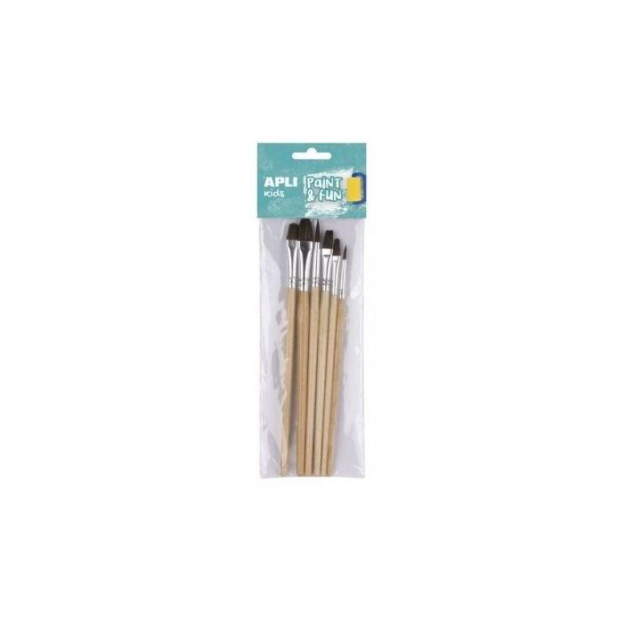 Pinceles de Madera Apli Kids Paint&Fun 17463/ 6 unidades 0 Pinceles de Madera Apli Kids Paint&Fun 17463/ 6 unidades 0