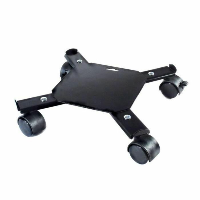 Nature Estantería enrollable extensible para plantas, metal negro, H6 x 34/51 x 34/51 cm