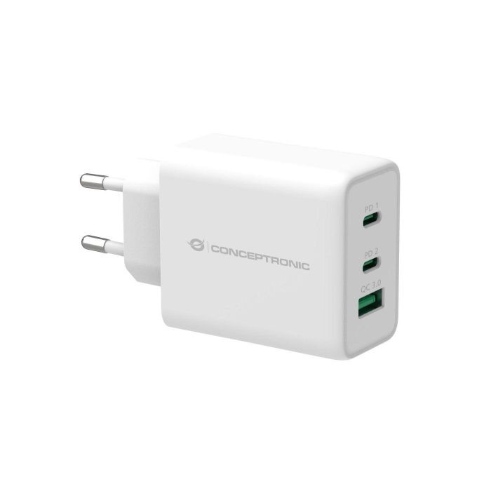 Conceptronic Cargador GaN USB PD 3.0 65W Carga Rápida ALTHEA12W para MacBook, iPhone, Samsung Galaxy Conceptronic Cargador GaN USB PD 3.0 65W Carga Rápida ALTHEA12W para MacBook, iPhone, Samsung Galaxy