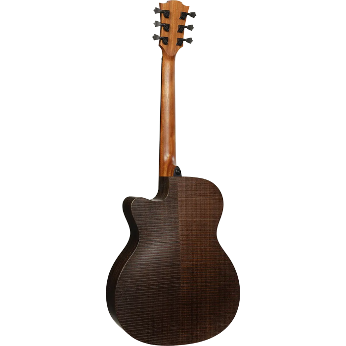 LAG Guitarra Acústica Auditorium Cutway A/E Sauvage Especia Electroacústica Folk Tapa Sólida Brankowood Acabado Satinado Relic Cutaway 3