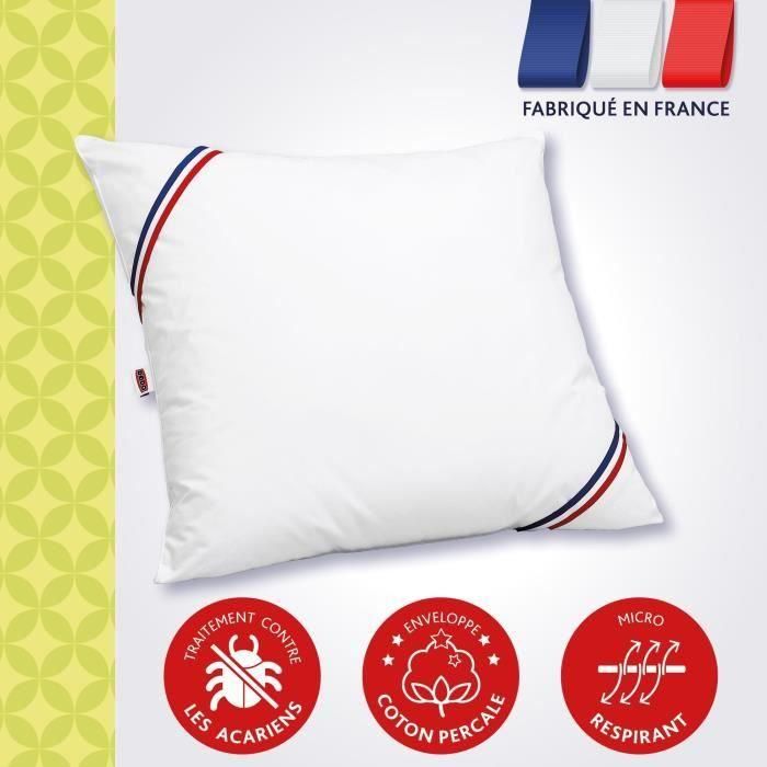 DODO Almohada de plumas de ganso MORZINE Anti-Acarions 65x65cm blanco 5 DODO Almohada de plumas de ganso MORZINE Anti-Acarions 65x65cm blanco 5