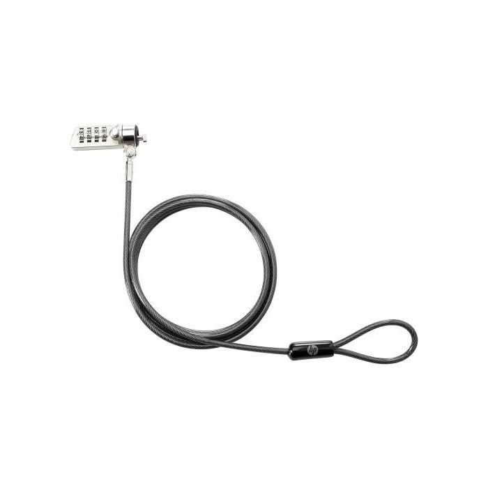 HP Bloqueo de combinación T0Y16AA para portátil | Cerradura de seguridad programable color negro HP Bloqueo de combinación T0Y16AA para portátil | Cerradura de seguridad programable color negro
