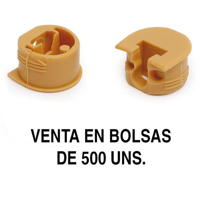 HERRAJES ALK Soporte Cazoleta Luna - Acabado Pino (500 Unidades)
