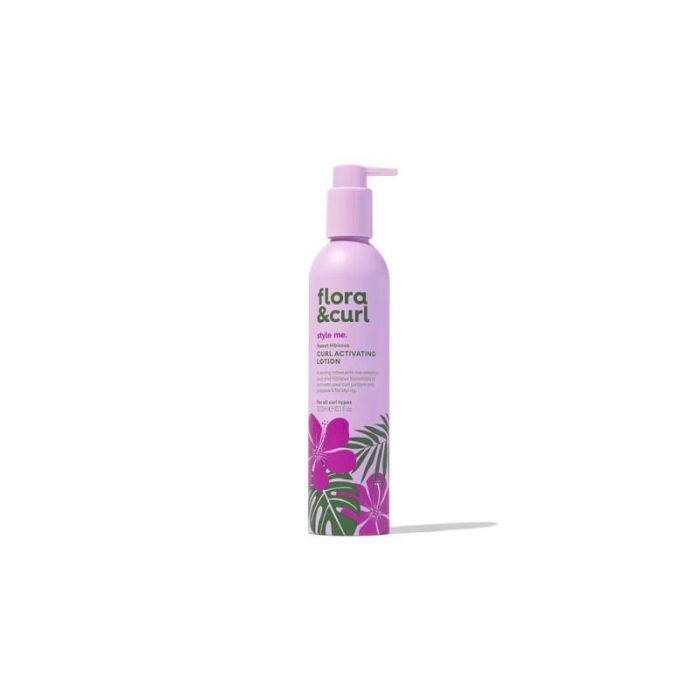 Flora Curl Loción Activadora de Rizos Sweet Hibiscus 300 ml para Definición y Antifrizz, Nutre y da Brillo