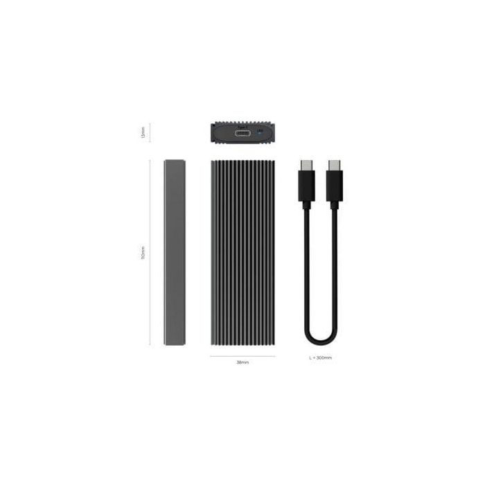 AISENS - Caja externa M.2 (NGFF) ASM2-023GR NVMe A USB3.2 GEN2, GRIS 2