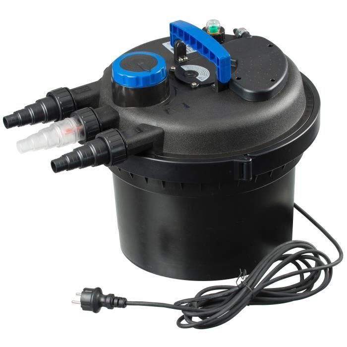 Ubbink Biopressure II 3000 Plus Filtro de presión completo para estanque hasta 3000L (1500L peces), con esterilizador UVC 5W y bomba 1600 l/h Ubbink Biopressure II 3000 Plus Filtro de presión completo para estanque hasta 3000L (1500L peces), con esterilizador UVC 5W y bomba 1600 l/h