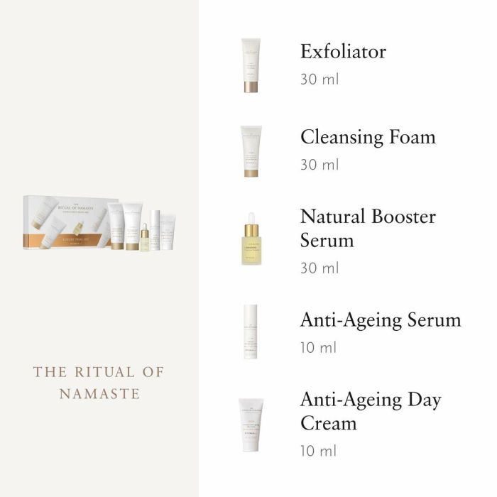 Rituals The Ritual of Namaste Trial Set - Exfoliante facial, sérum, espuma limpiadora y crema de día - 5 piezas - Cuidado facial natural 4