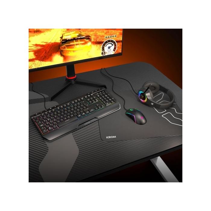 Pack Gaming Krom Kenya Negro Qwerty Español 5 Pack Gaming Krom Kenya Negro Qwerty Español 5