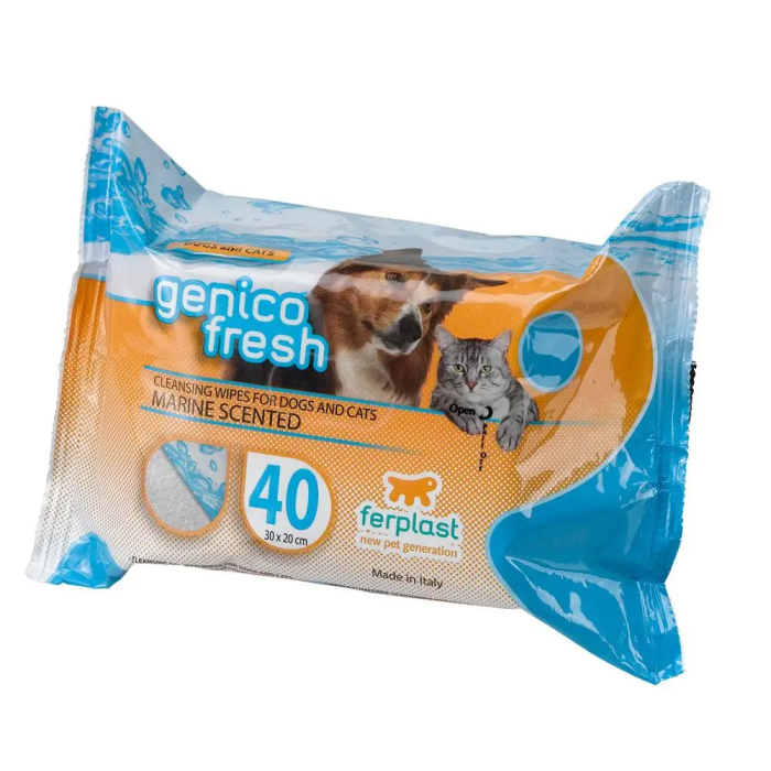 Ferplast Toallitas Genico Fresh Perro Y Gato Marine 40 Unidades