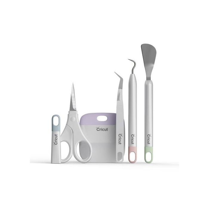 Cricut 2006695 Juego de herramientas básicas para máquinas de corte, Gris y Plata, 5 piezas Cricut 2006695 Juego de herramientas básicas para máquinas de corte, Gris y Plata, 5 piezas