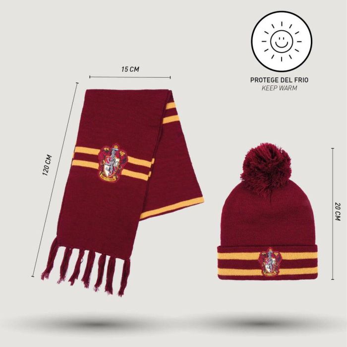 Gorro y Bufanda Harry Potter Rojo 1