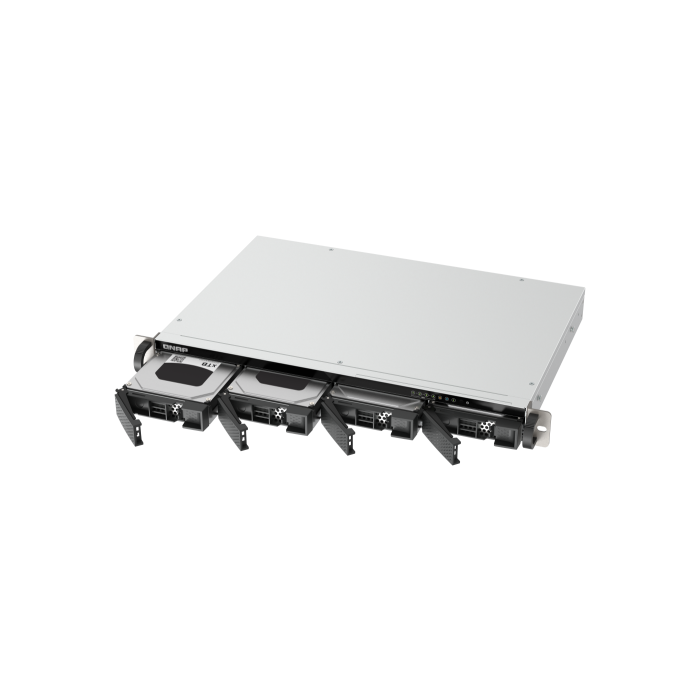 QNAP TS-433eU NAS Bastidor (1U) Cortex-A55 4 GB RAM 0 TB Almacenamiento Negro 4