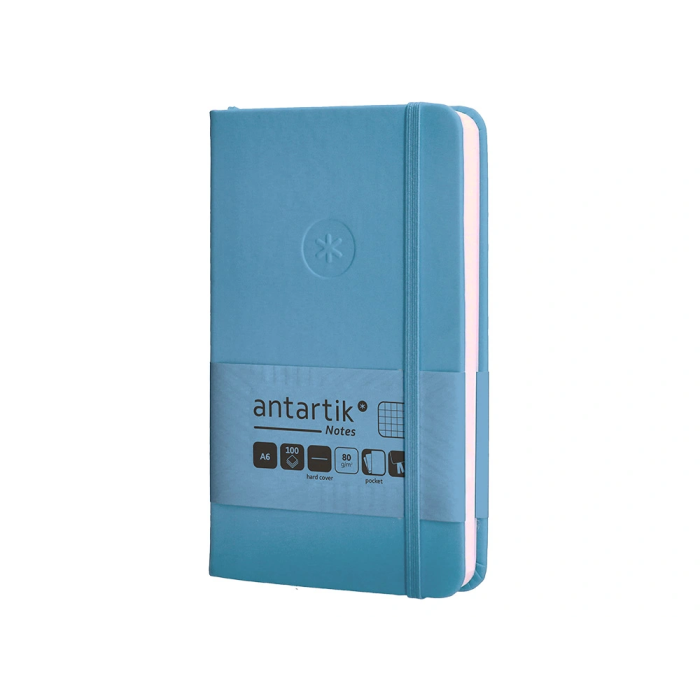 Antartik Cuaderno A6 Tapa Dura Hojas Cuadriculadas Azul Claro 100 Hojas 80gr FSC 3