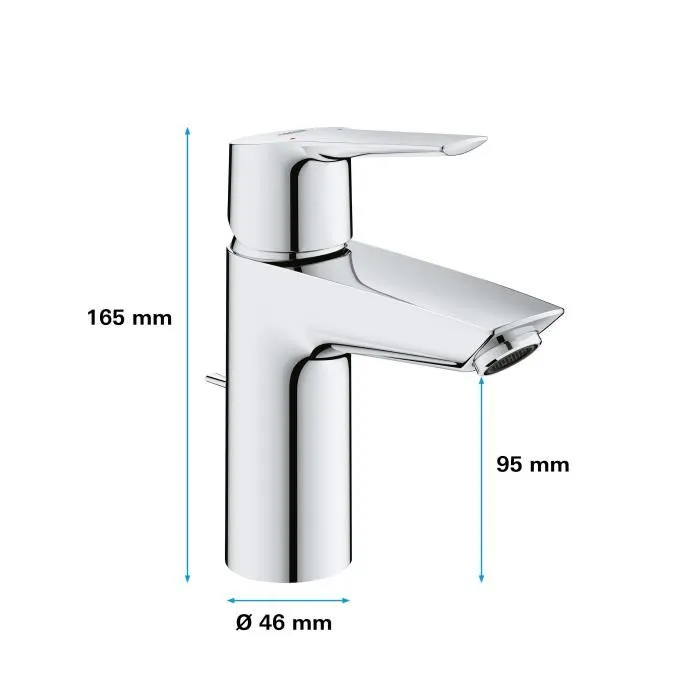 GROHE Mezclador monomando de lavabo Start Tamaño S - Grifería de baño y cocina cromo pulido 4