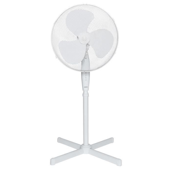Ventilador de pie OCEANIC - 45W - Diámetro 40 cm - Altura regulable - Oscilación - Blanco Ventilador de pie OCEANIC - 45W - Diámetro 40 cm - Altura regulable - Oscilación - Blanco