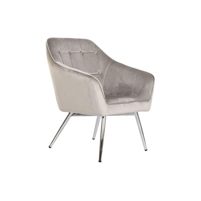 Butaca Home ESPRIT Gris Crema Dorado Plateado Poliéster Metal 74 x 74 x 90 cm 74 x 67 x 90 cm Butaca Home ESPRIT Gris Crema Dorado Plateado Poliéster Metal 74 x 74 x 90 cm 74 x 67 x 90 cm