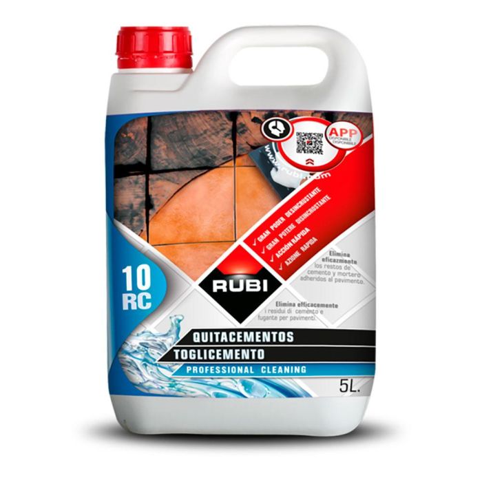 Rubi Quitacementos RC-10 5L - Elimina cemento y mortero, ideal para baldosas cerámicas
