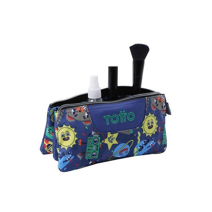 Totto Estuche 3 Compartimentos Tablero Tello AC52ECO012-2416Z-8JZ Azul 1