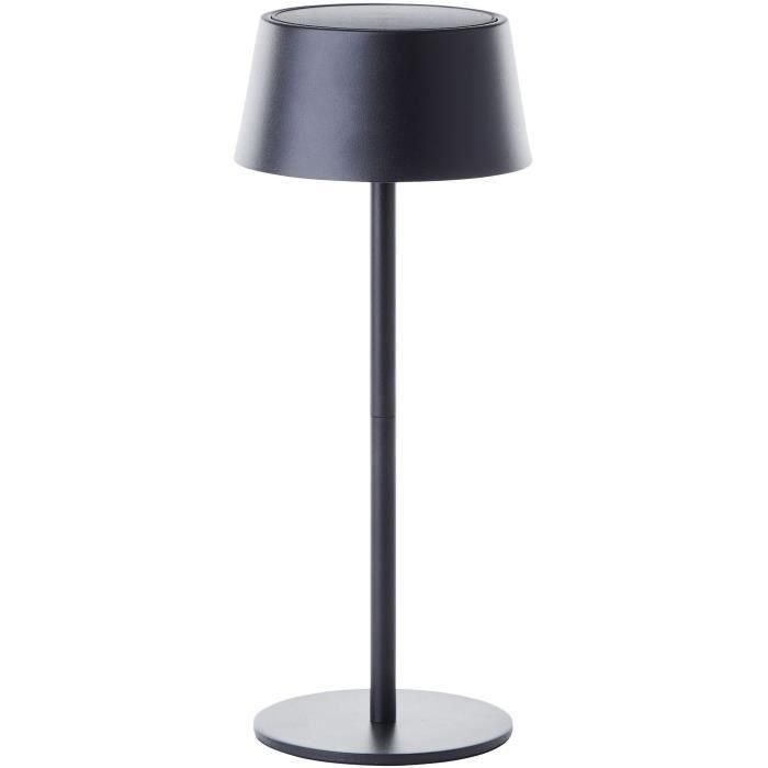 Lámpara de mesa para exterior - BRILLIANT - PICCO - LED y solar - Metal y plástico - 5 W - Negro esmerilado