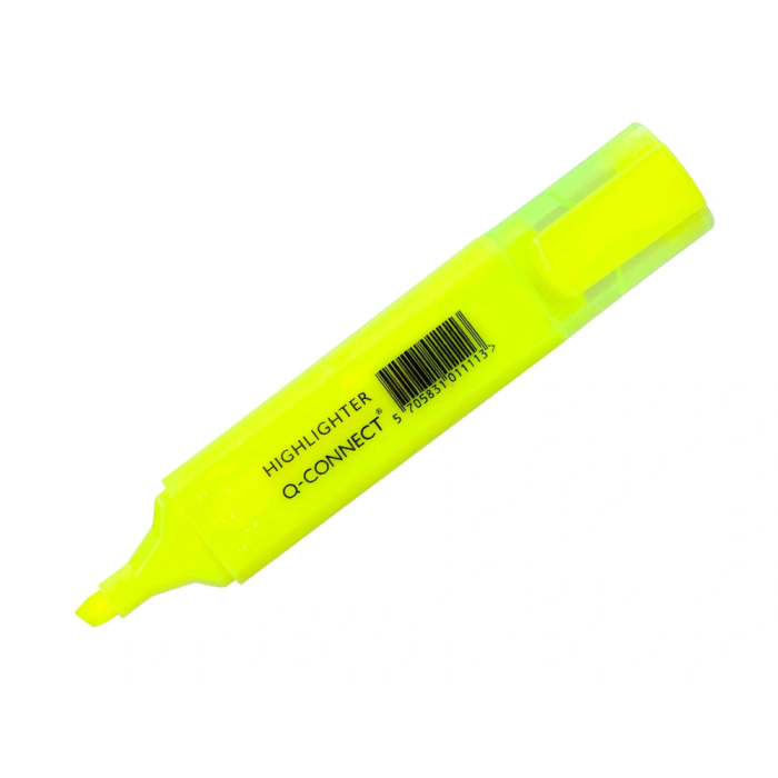 Q-connect Rotulador Fluorescente Amarillo Punta Biselada Trazo 1-5 mm 2