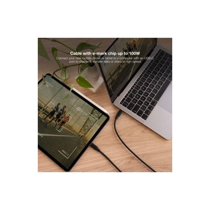 Nanocable 10.01.4103 Cable USB 3.2 Tipo-C Macho a USB Tipo-C Macho Negro 3m 100W 20Gbps 3