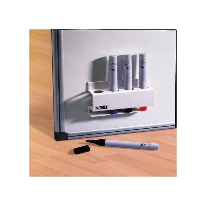 Nobo Porta Rotuladores Magnético 3503846 Capacidad 4 Rotuladores 8x12x3,2 cm 2
