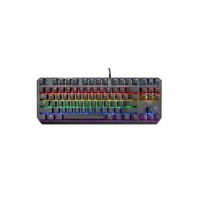 Trust Gaming 24407 Teclado Gaming Mecánico GXT 834 Callaz TKL Compacto, Interruptores Outemu Red, Iluminación RGB Arcoíris, Antighosting 2 Trust Gaming 24407 Teclado Gaming Mecánico GXT 834 Callaz TKL Compacto, Interruptores Outemu Red, Iluminación RGB Arcoíris, Antighosting 2