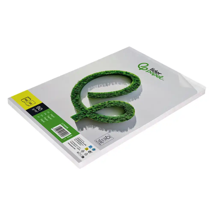 Liderpapel Papel Escritura A4 90g/m2 Liso Blanco Paquete 100 Hojas 4