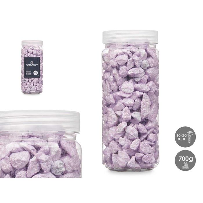 Bote Piedra Metalizada 700g Lila 10-20 mm - Giftdecor (12 Unidades) Bote Piedra Metalizada 700g Lila 10-20 mm - Giftdecor (12 Unidades)