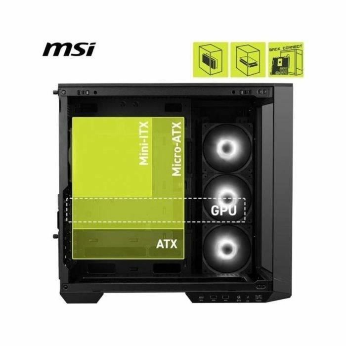 Caja Semitorre ATX MSI MAG PANO 100R PZ Negro 10 Caja Semitorre ATX MSI MAG PANO 100R PZ Negro 10