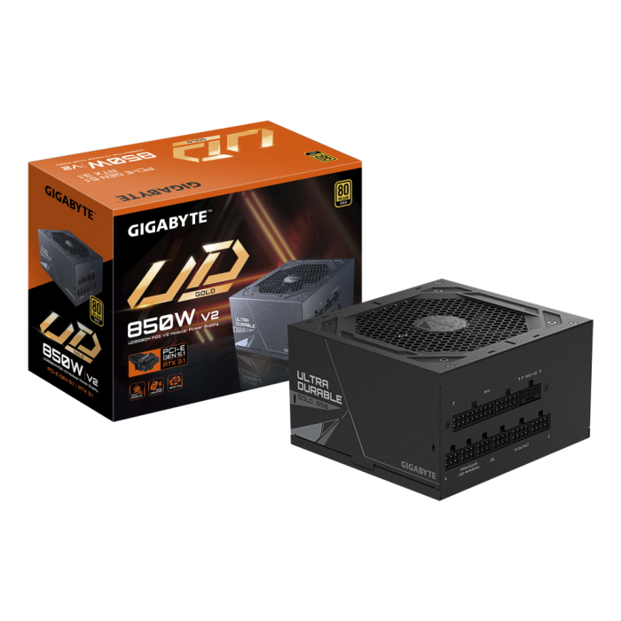 GIGABYTE UD850GM PG5 V2 Fuente Alimentación 850W 80 PLUS Gold Modular PCIe Gen 5.1 ATX 3.1 Negro