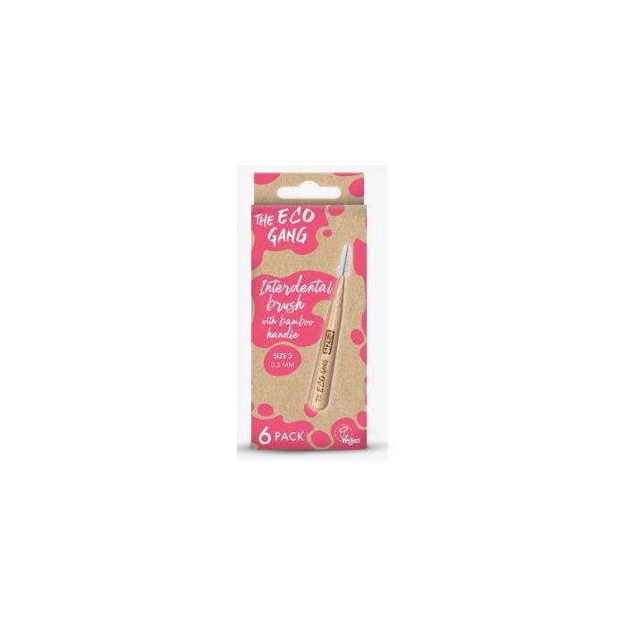 THE ECO GANG Cepillo Interdental de Bambú Nº3 0,5mm, pack de 6 unidades
