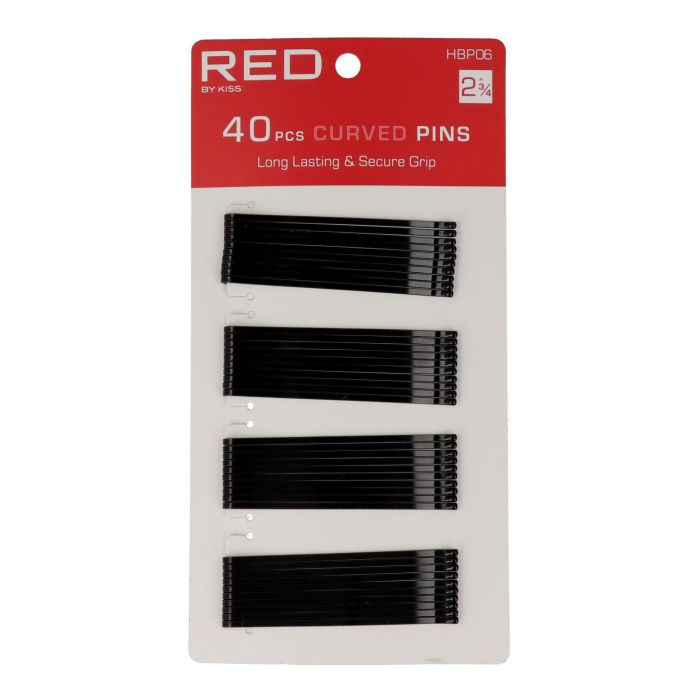 Red Kiss Curved Pins 2 3/4″ 40 Pcs