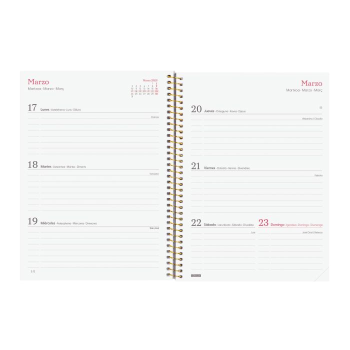 Finocam Agenda Anual Design Collection Espiral E10-155x212 mm Svh Gala 2025 4