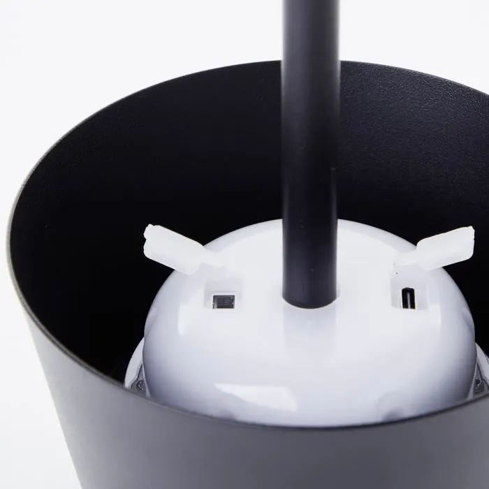 Brilliant BRI4004353437717 Lámpara de Mesa Exterior LED Solar Metal Plástico 5 W Negro Esmerilado 5