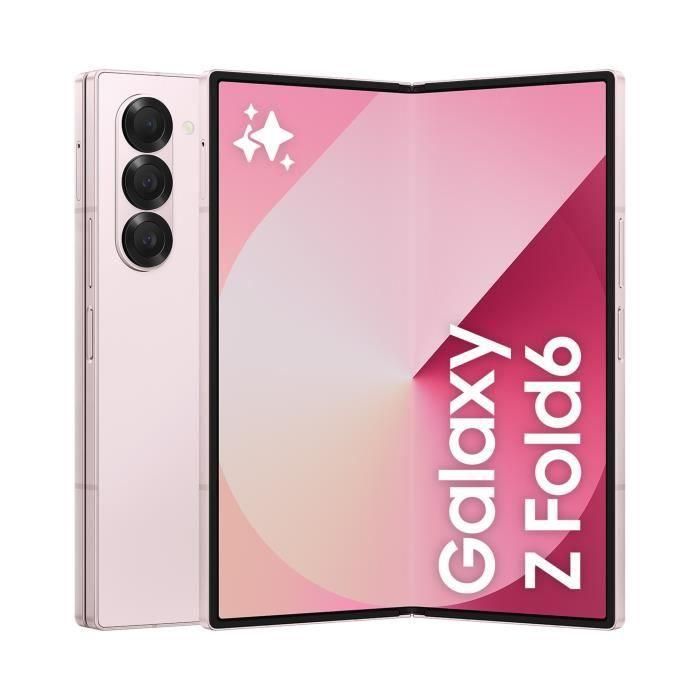 Samsung Galaxy Fold6 SM-F956BLIBEUB - Smartphone plegable 256GB 12GB RAM color rosa, procesador Snapdragon 8 Gen 3, Galaxy AI, pantalla 7.6", cámara 50MP, 5G, Android 14 Samsung Galaxy Fold6 SM-F956BLIBEUB - Smartphone plegable 256GB 12GB RAM color rosa, procesador Snapdragon 8 Gen 3, Galaxy AI, pantalla 7.6", cámara 50MP, 5G, Android 14