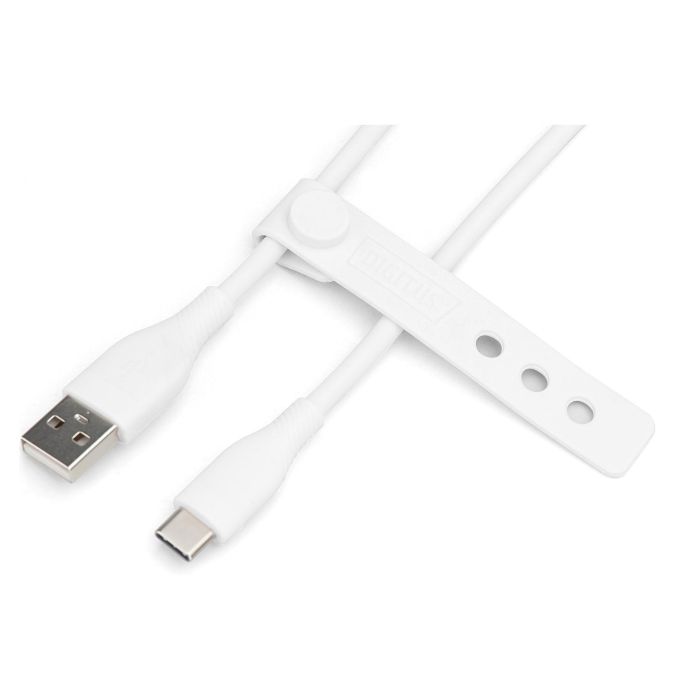 Digitus Cable USB 2.0 Tipo C a USB A de Silicona, 0.5m, Blanco 0 Digitus Cable USB 2.0 Tipo C a USB A de Silicona, 0.5m, Blanco 0