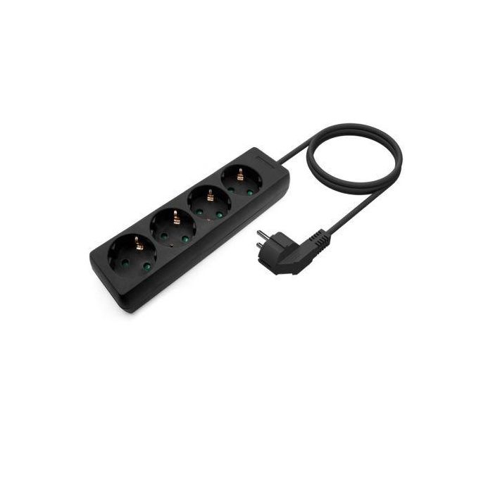 Aisens Regleta de Enchufes 4 Tomas Sin Interruptor, Cable 1.4M Negro 1 Aisens Regleta de Enchufes 4 Tomas Sin Interruptor, Cable 1.4M Negro 1