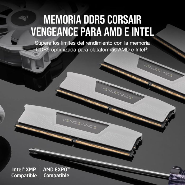 Memoria Corsair Ddr5 32Gb 2X16Gb Pc6400 Vengeance Blanca CMK32GX5M2B6400Z32W 1 Memoria Corsair Ddr5 32Gb 2X16Gb Pc6400 Vengeance Blanca CMK32GX5M2B6400Z32W 1
