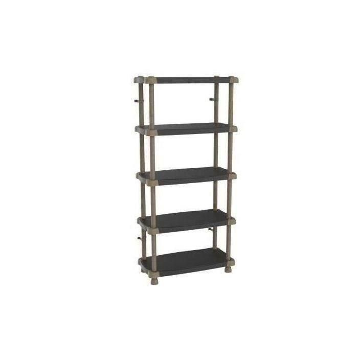 Plastiken TITANIO Estante de Almacenamiento Ancho 5 Bandejas Bicolores, Carga 30kg/bandeja, 184x88x44cm, Negro y Topo Plastiken TITANIO Estante de Almacenamiento Ancho 5 Bandejas Bicolores, Carga 30kg/bandeja, 184x88x44cm, Negro y Topo